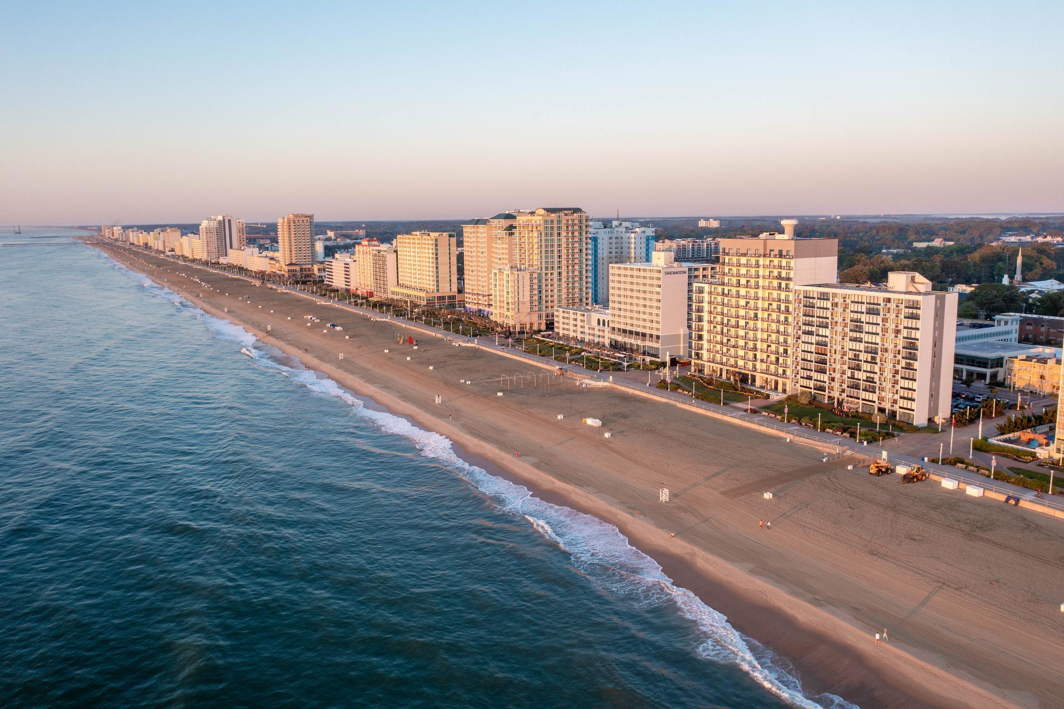 Virginia Beach, VA skyline beach view during the day